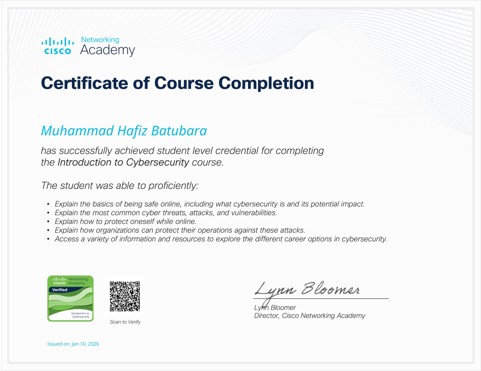 Introduction to Cybersecurity