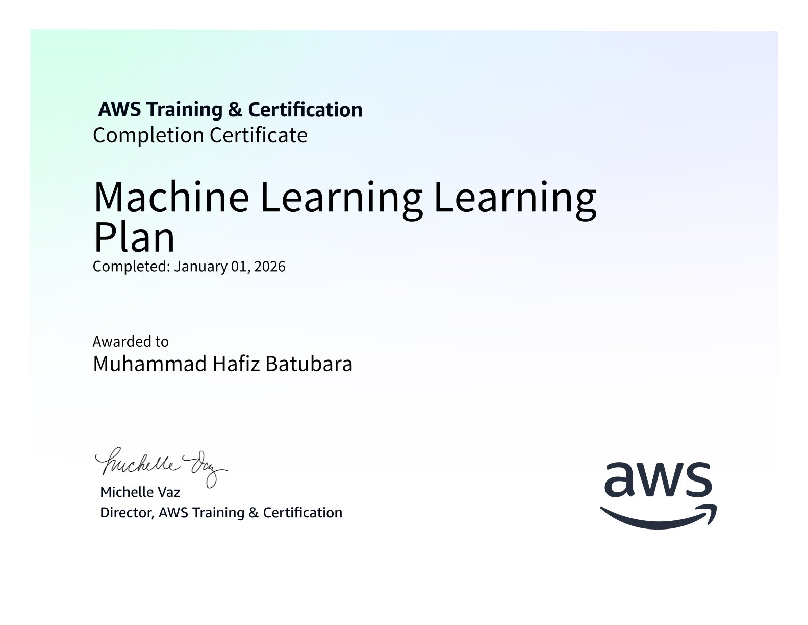 Machine Learning Learning Plan