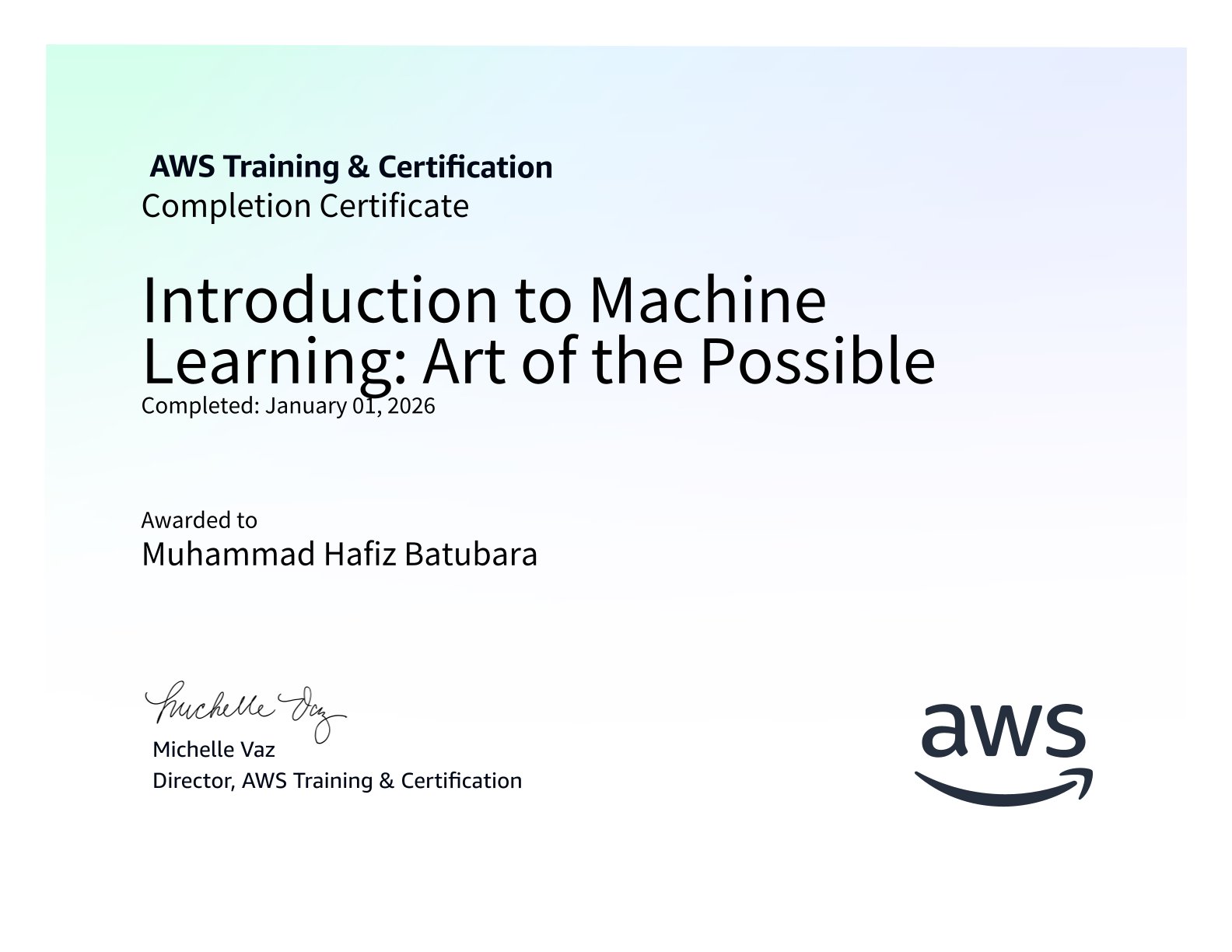 Introduction to Machine Learning: Art of the Possible
