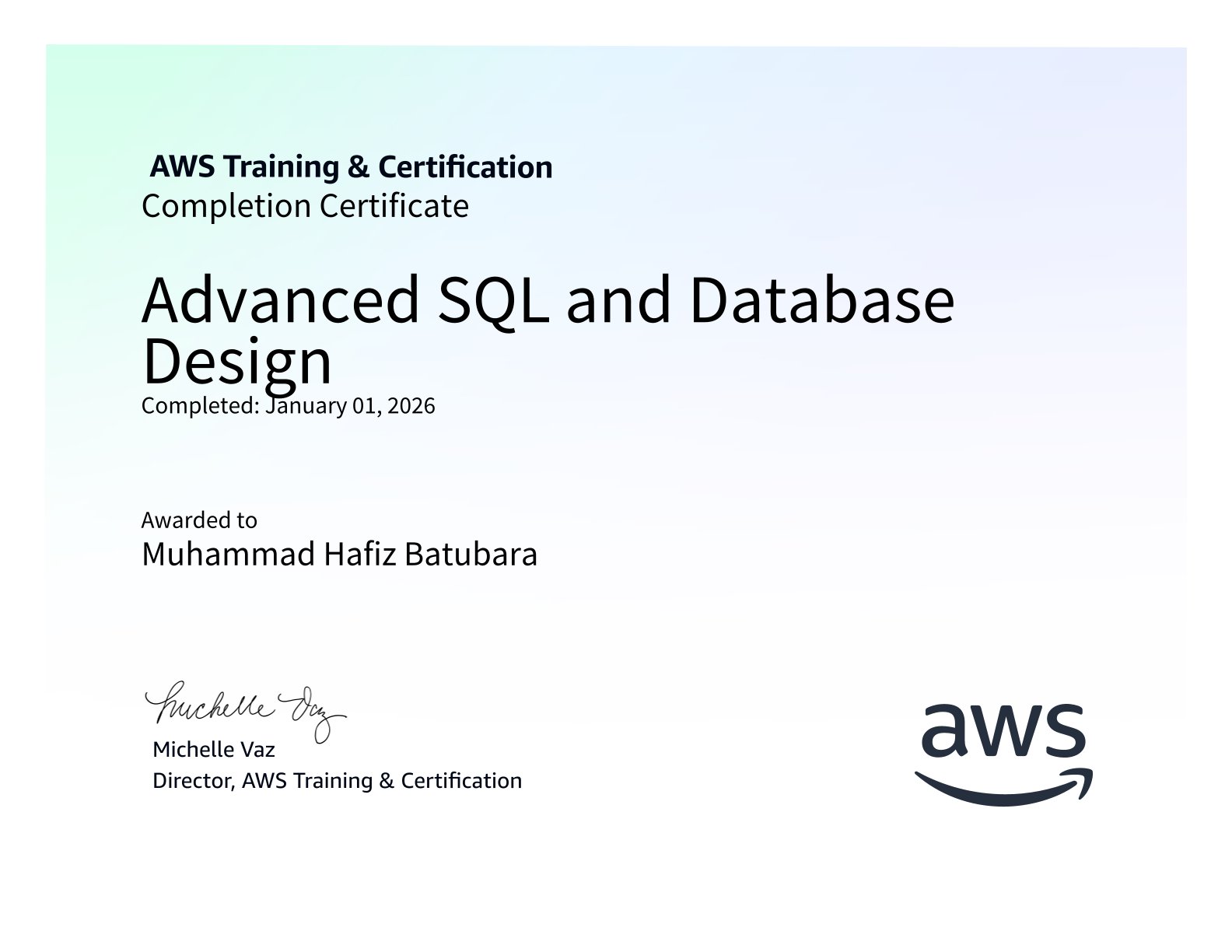 Advanced SQL and Database Design