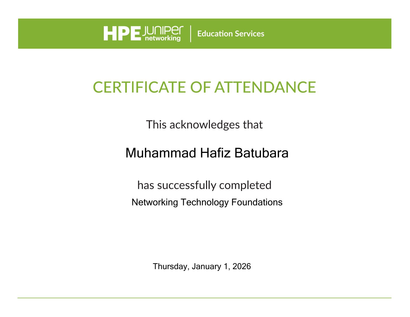 Networking Technology Foundations