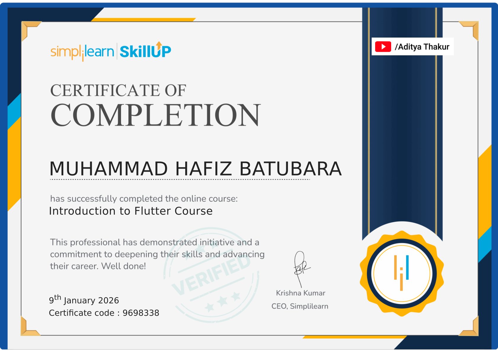 Introduction to Flutter Course