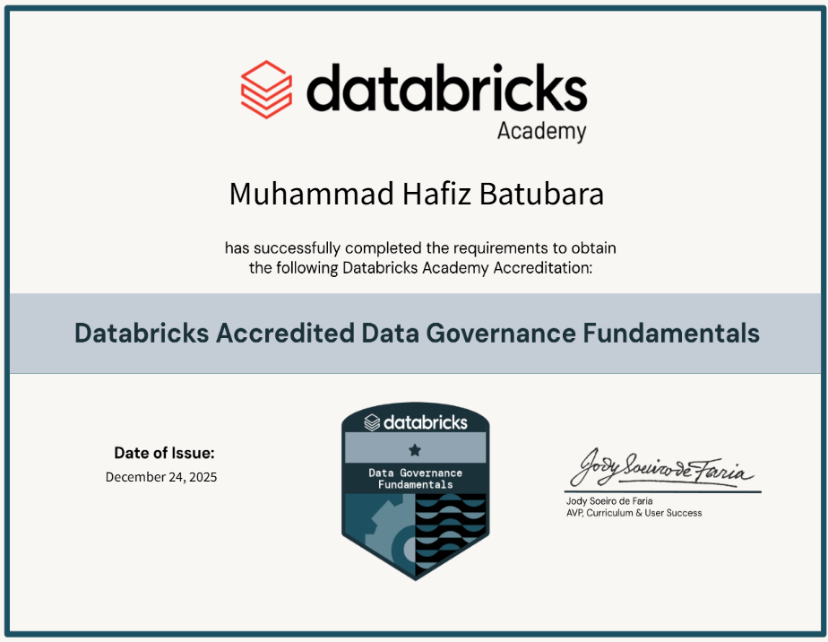 Databricks Accredited Data Governance Fundamentals