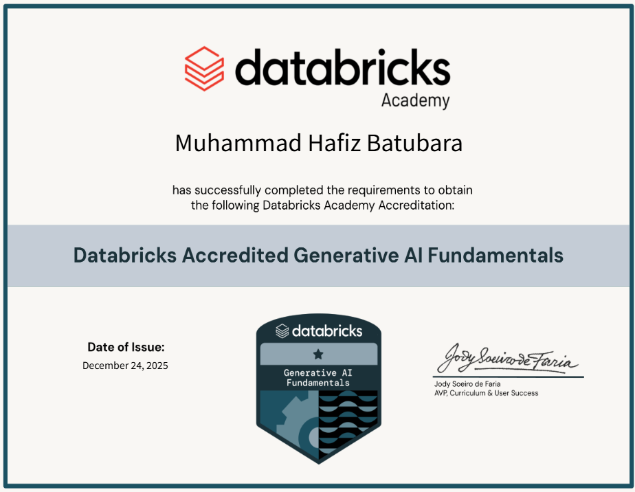 Databricks Accredited Generative AI Fundamentals