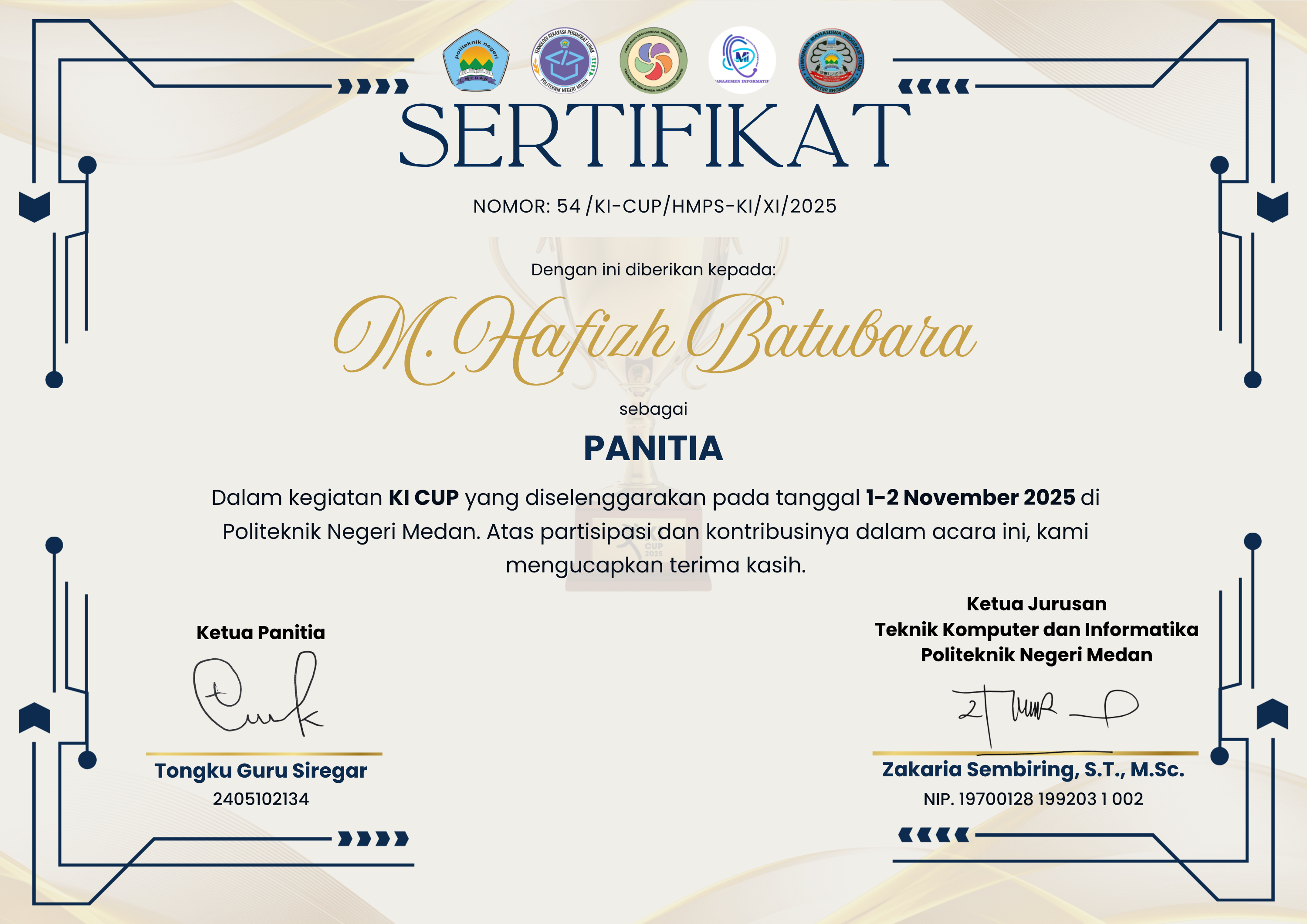 Panitia Kegiatan KI CUP (Komputer & Informatika Cup)