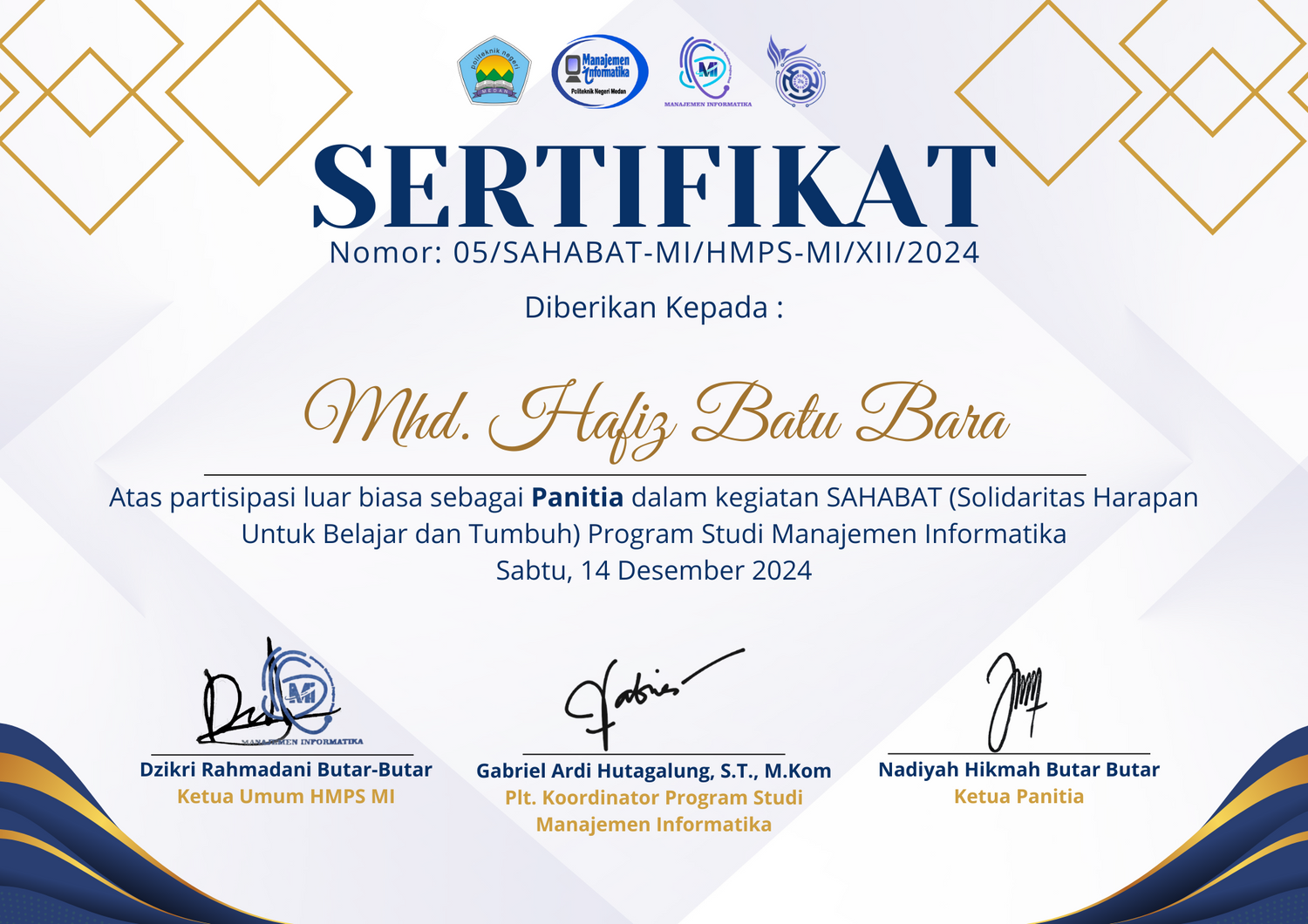 Panitia SAHABAT (Solidaritas Harapan Untuk Belajar dan Tumbuh)
