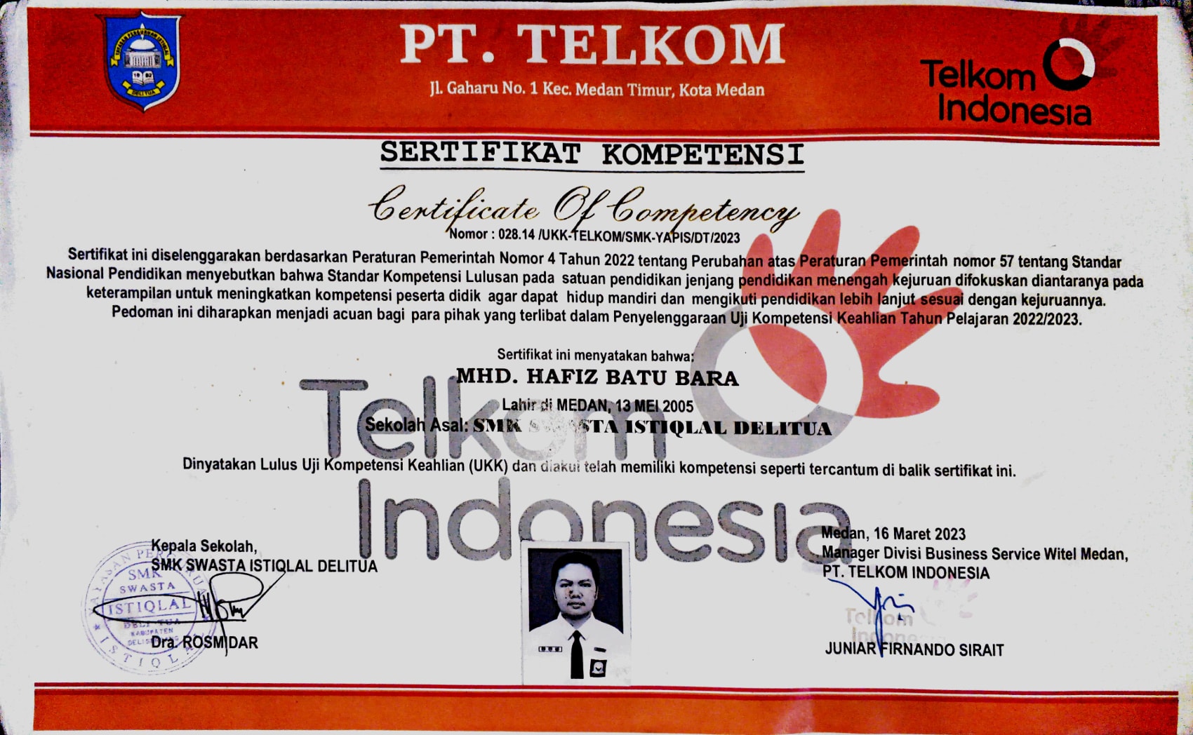 Sertifikat Kompetensi Keahlian Teknik Komputer dan Jaringan